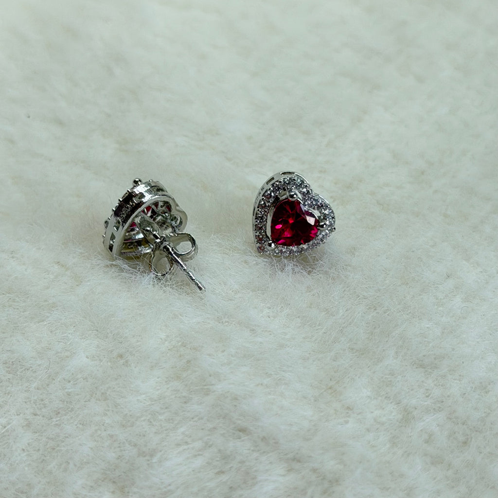 Konmer 925 Silver Heart Earrings